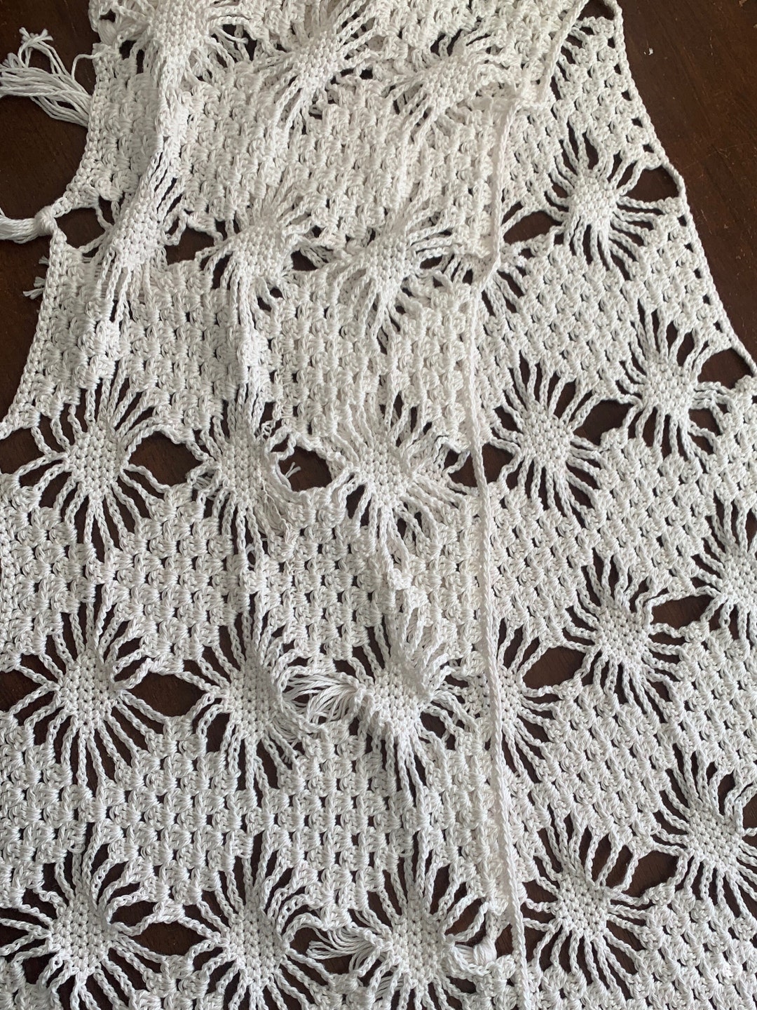 Crochet White Shawl / White Cotton Wrap / White Wrap Etsy