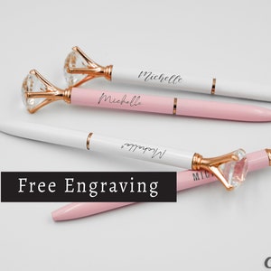 Diamond Pen, Pretty Pen, Personalized Women Pen, Bachelorette Party Favors, Personalized Pens, Engraved Pens, Personalized Bridesmaid Gift