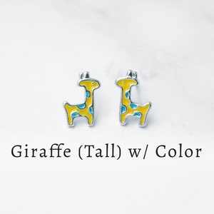 Giraffe, Giraffe Studs, Silver Studs, Women Men Studs, Giraffe Earrings, Stud Earrings, Women Men Earrings, Fashion Jewelry, Giraffe Jewelry