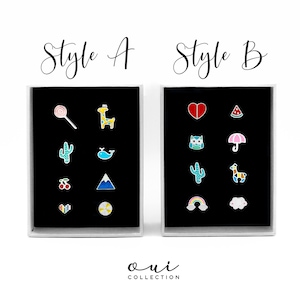 Cute Stud Earrings Set, Mini Stud Earring Set, Unisex Studs, Mix & Match Studs, Gift Set, Earring Set, Color Studs, Tiny Stud Earrings
