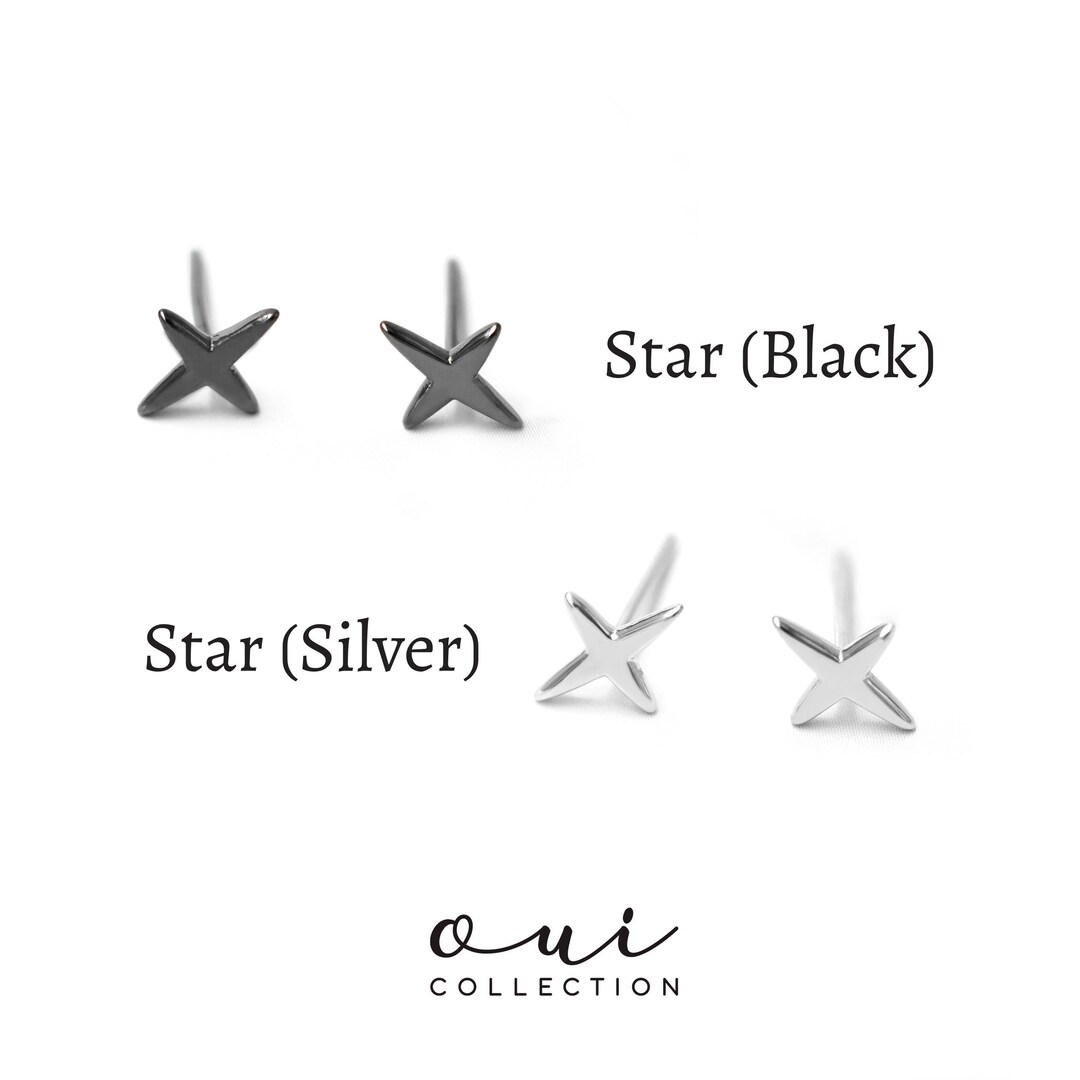 Star Stud Earrings, Star Studs, Silver Star Studs, Tiny Star Stud