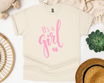 Team Girl T-shirt: Baby Shower Gender Reveal Tee - Etsy