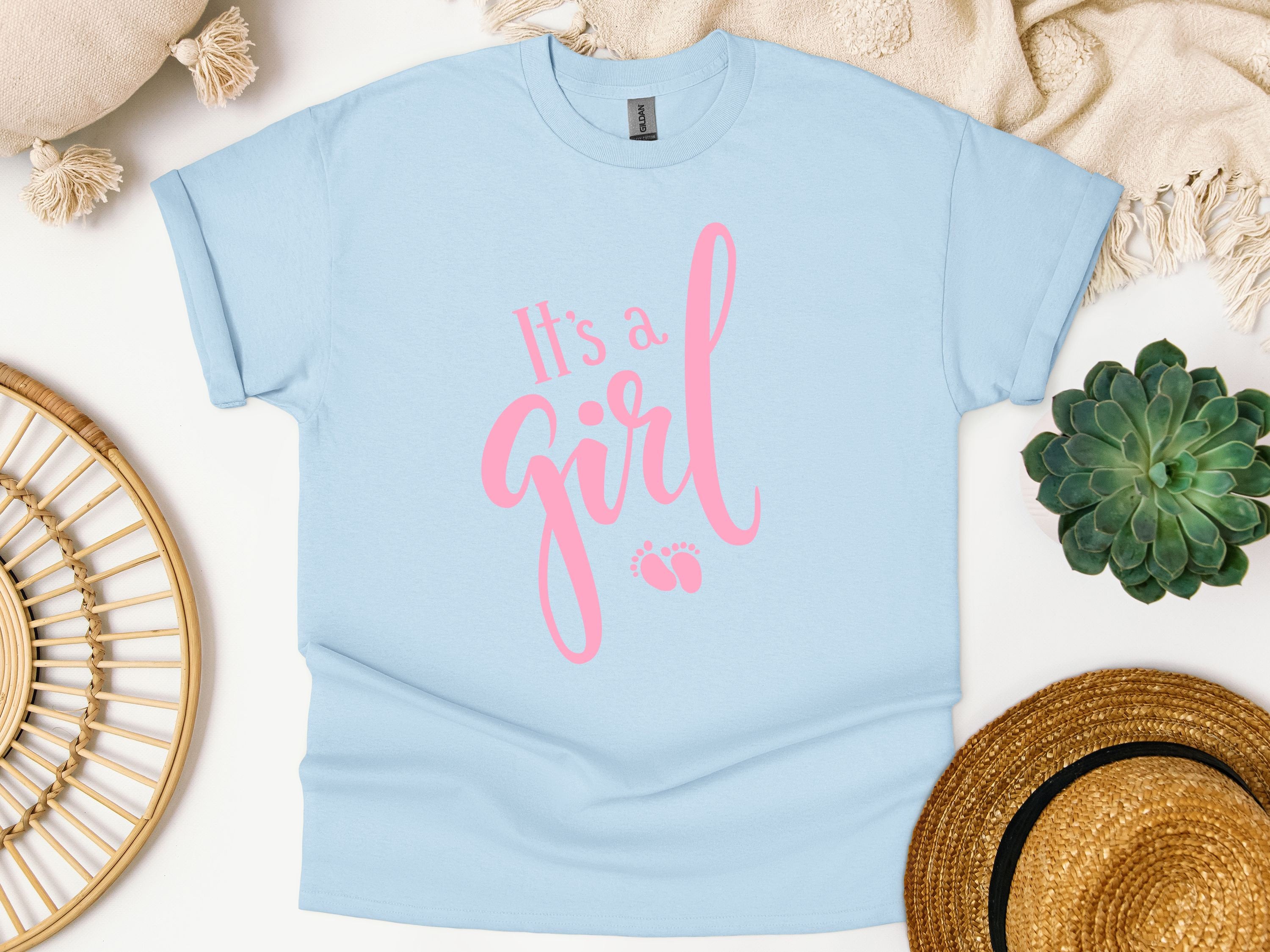 Team Girl T-shirt: Baby Shower Gender Reveal Tee - Etsy