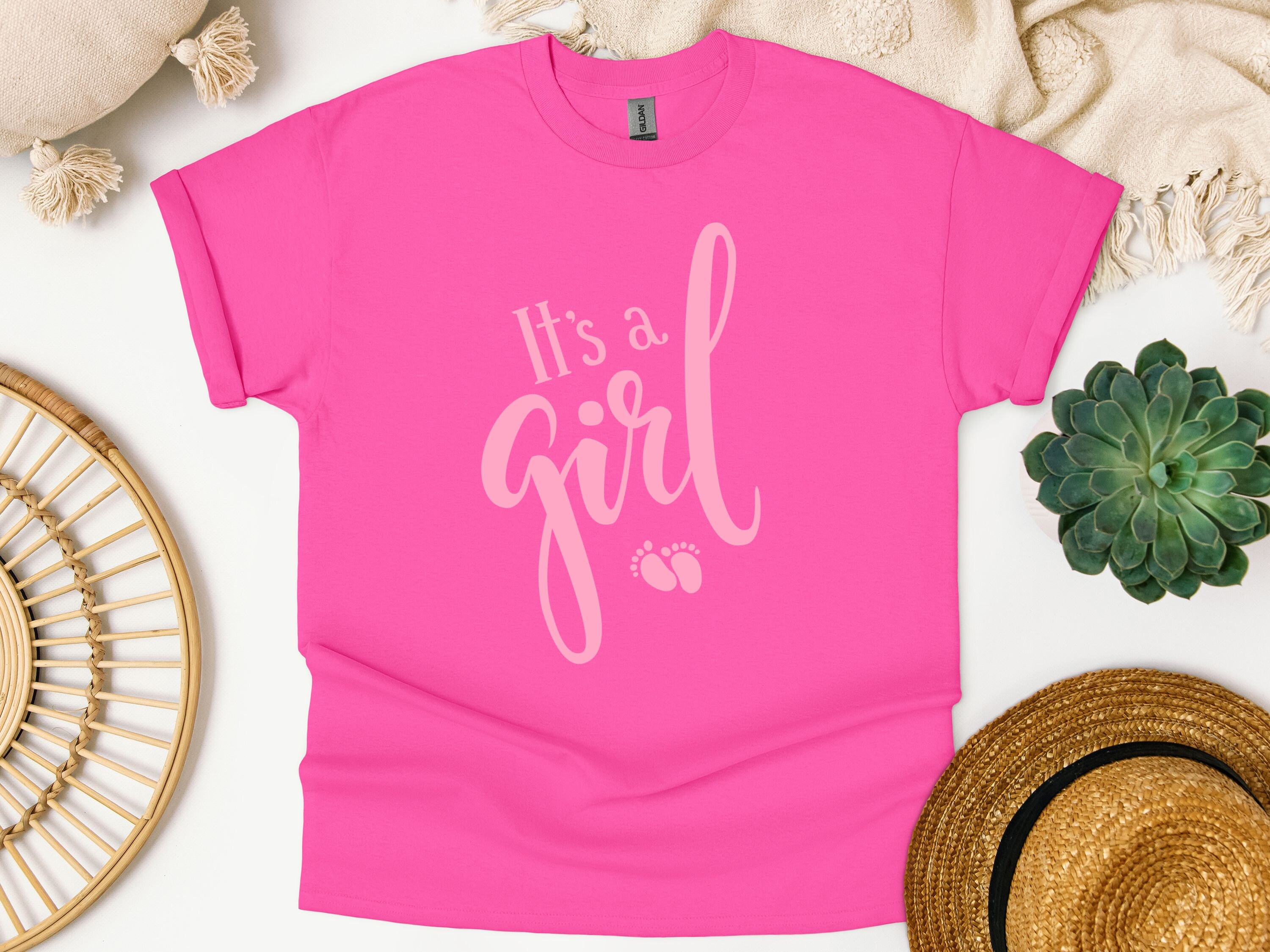 Team Girl T-shirt: Baby Shower Gender Reveal Tee - Etsy