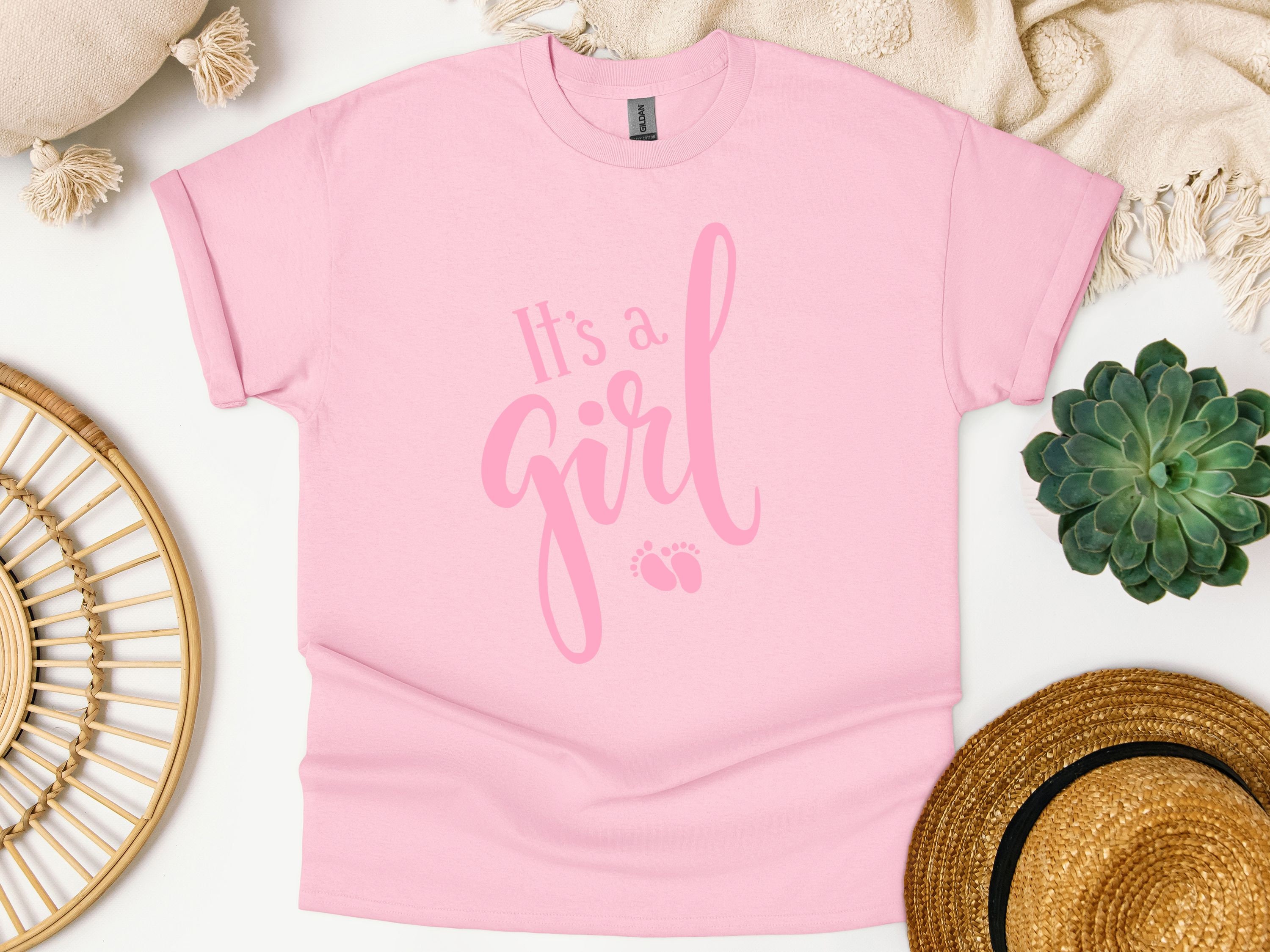 Team Girl T-shirt: Baby Shower Gender Reveal Tee - Etsy
