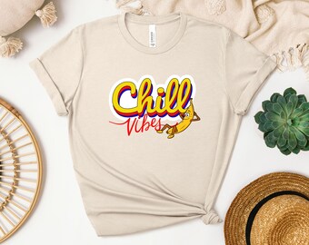 Camiseta Chill Vibes: Camiseta estampada para vacaciones de verano