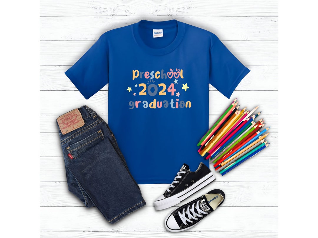 Camisa de graduación preescolar 2024 para niños, camiseta de