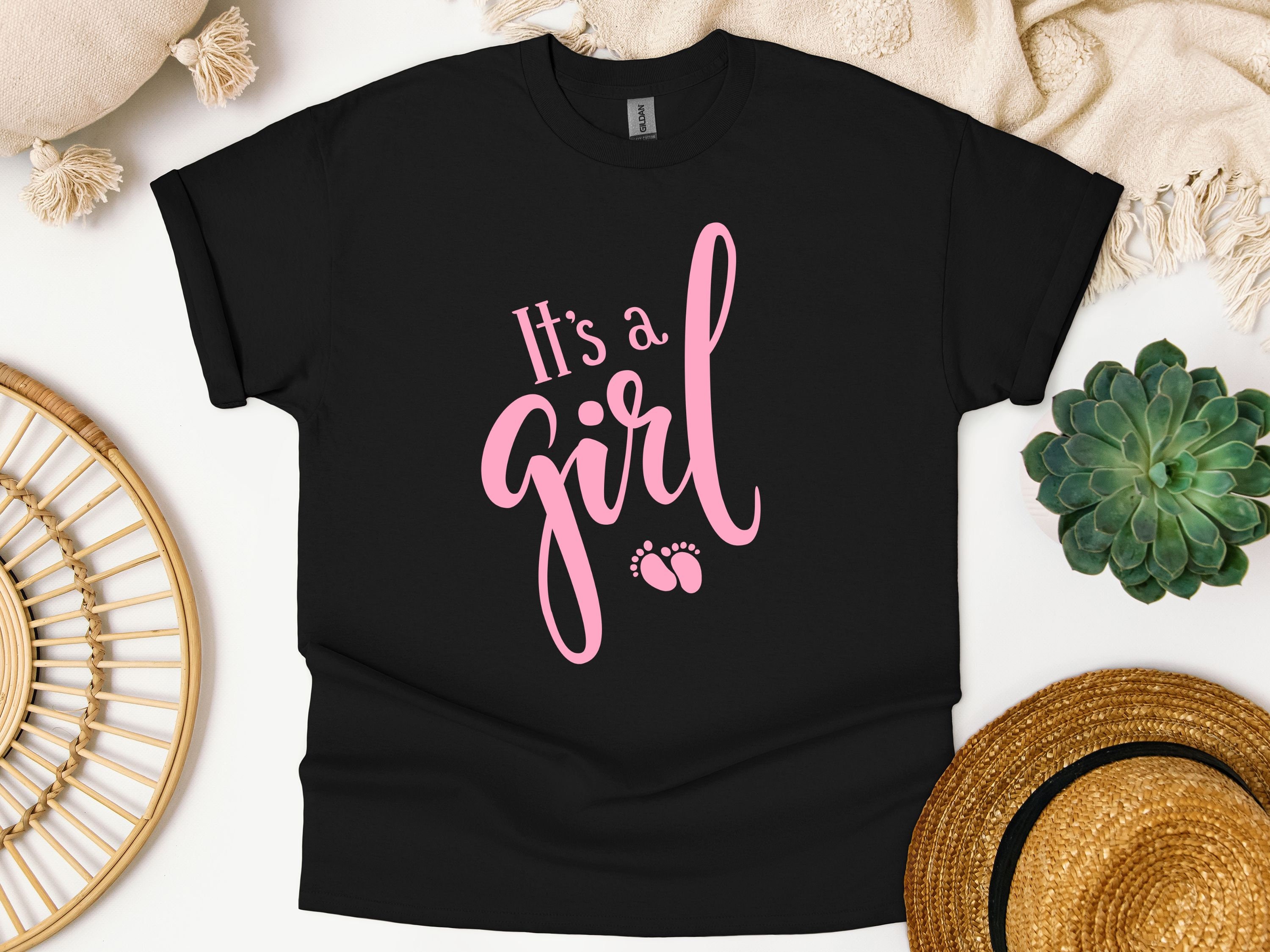 Team Girl T-shirt: Baby Shower Gender Reveal Tee - Etsy
