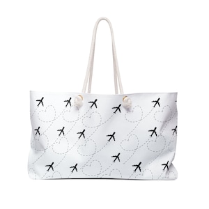 Airplane Heart Flight Path Weekender Bag