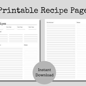 Blank Recipe Book Printable Flower Template, Blank Pages Sheet