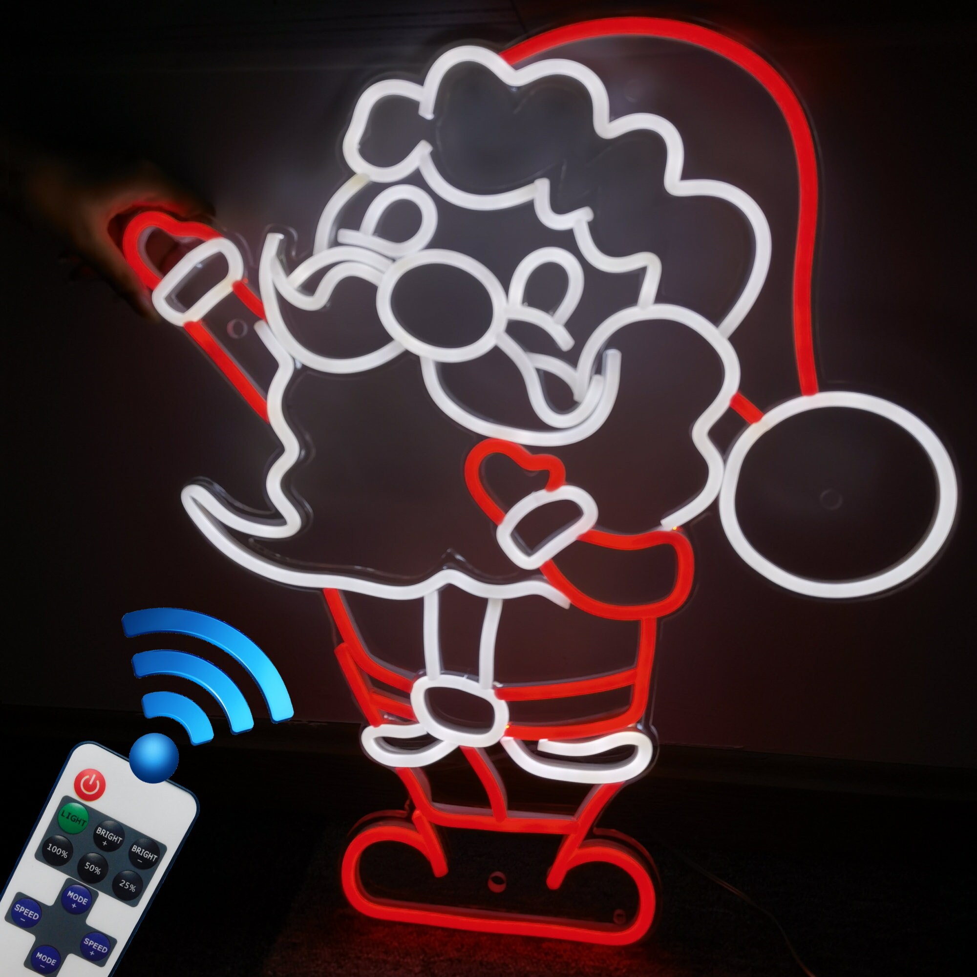 Snowman/santa LED Christmas Lights 3D UV Print Christmas Lights Decorations for Indoor/outdoor
