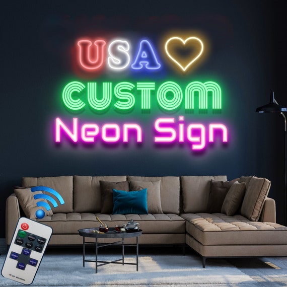 Custom Neon Signs, Neon Sign Customizable for Wall Decor, Personalized Neon  Sign for Wedding Birthday Party Gift Party Bar Game Room Home Business