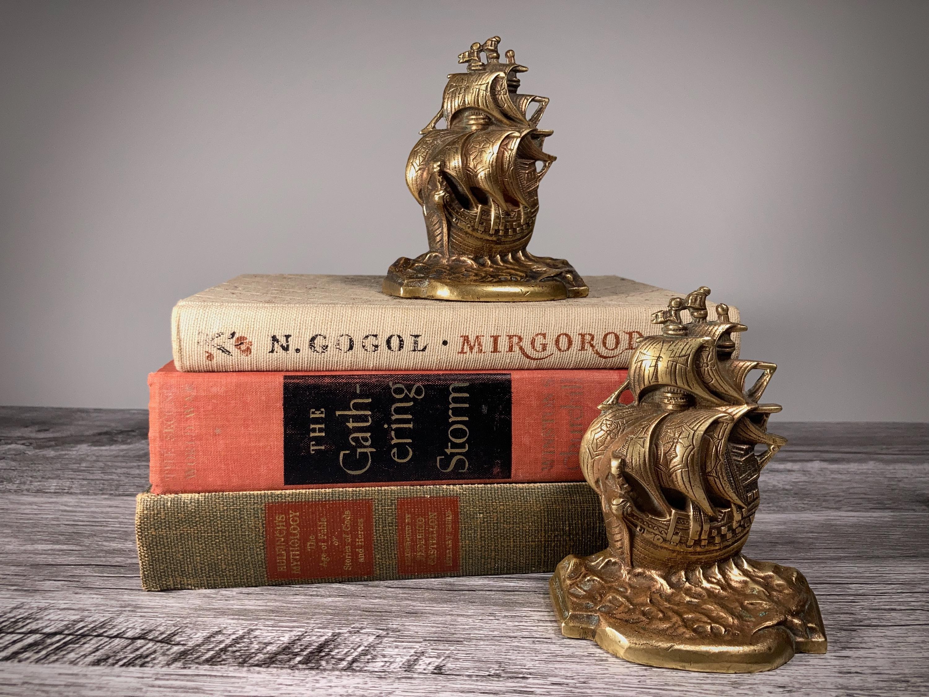 鋳物/真鍮製「オールドイングリッシュ」船用ブックエンド - Etsy 日本