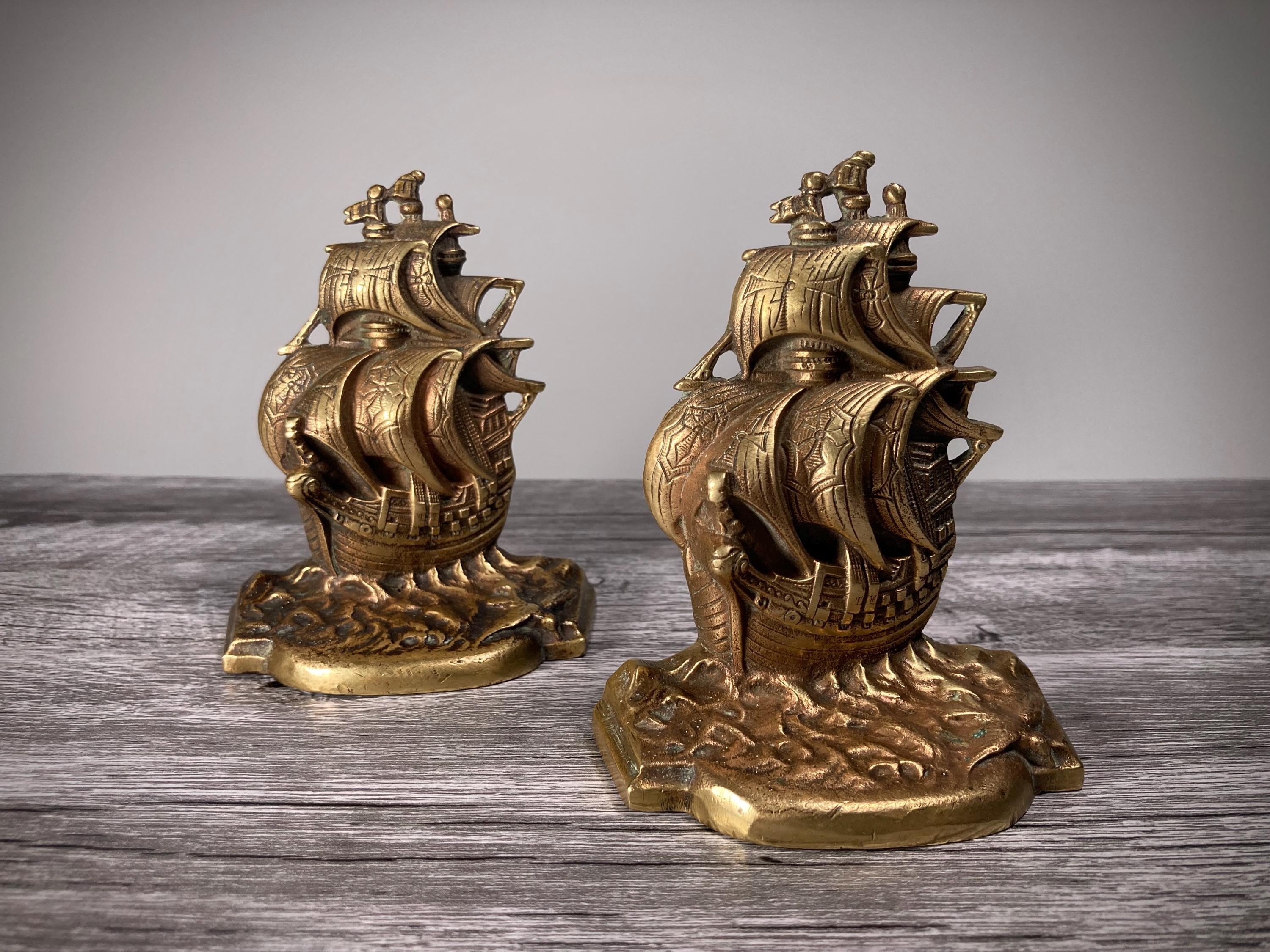 鋳物/真鍮製「オールドイングリッシュ」船用ブックエンド - Etsy 日本