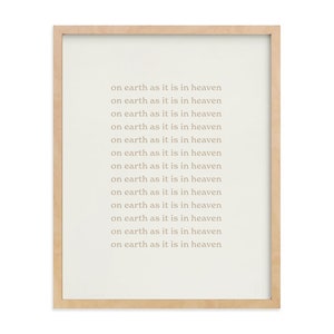 On Earth as It is in Heaven Art Print, Digital Download Prints, Bible ...