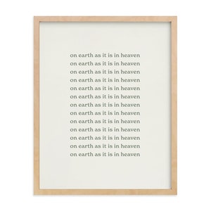 On Earth as It is in Heaven Art Print, Digital Download Prints, Bible ...