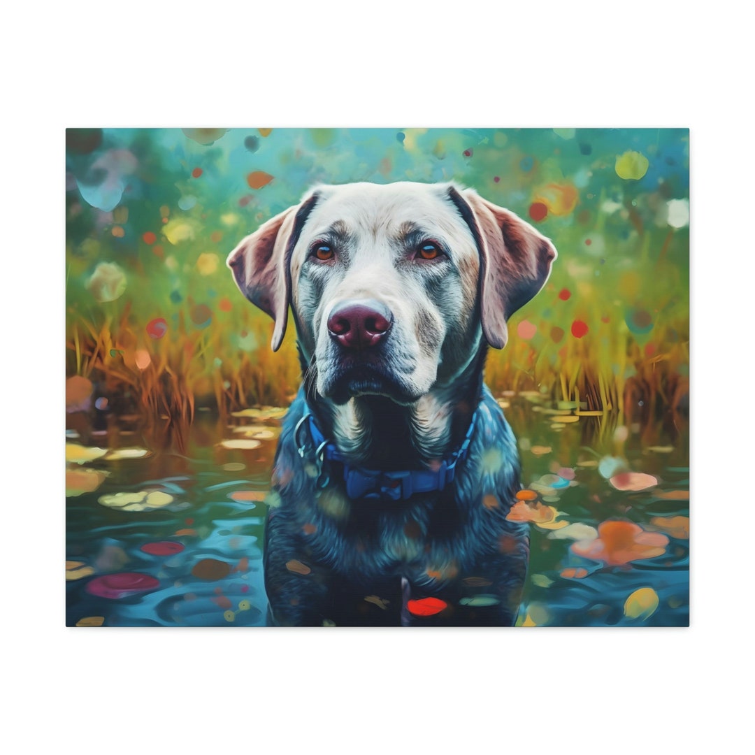 Playful Labrador Retriever Underwater in Nature Wall Art - Etsy