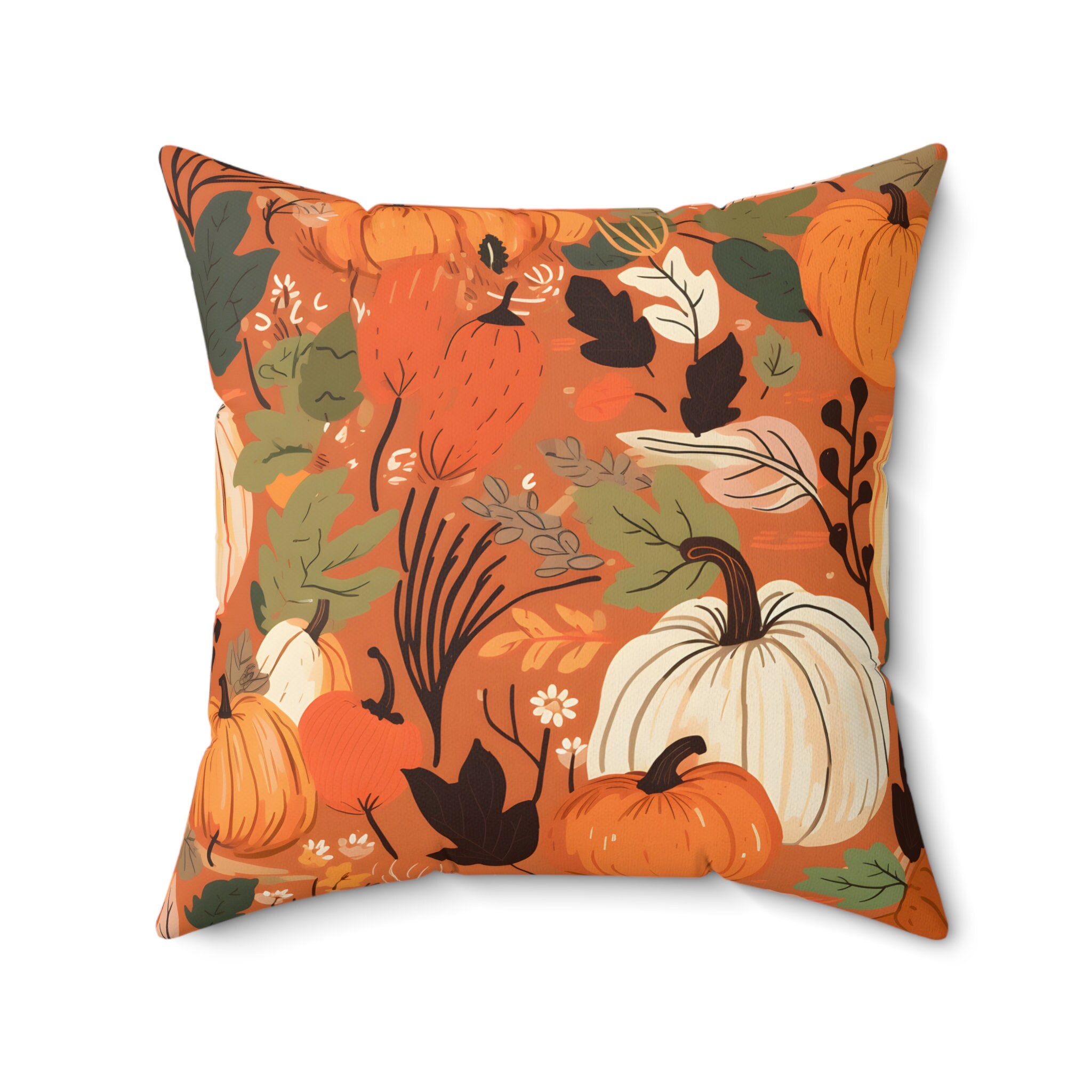 Fall Home Decoration Pillow Decorative Pillow Fall Decor Spun Polyester Square Pillow