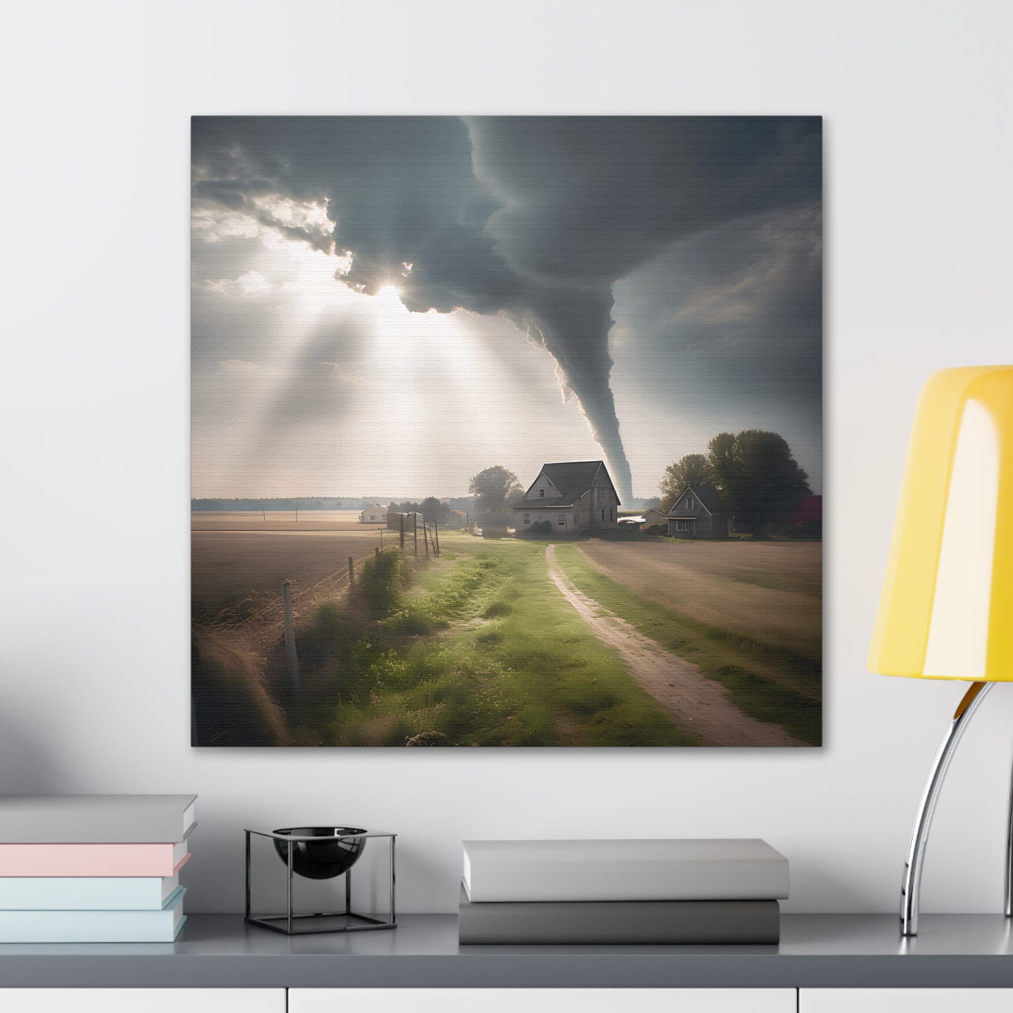 Devastating Tornado With Crepuscular Rays: A Powerful Wall Art of ...