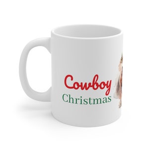 Cowboy Christmas Ceramic Mug Christmas Mug Cowboy Mug Horse Lover Gift Cowboy Santa Country Christmas Western Christmas Western Santa image 3