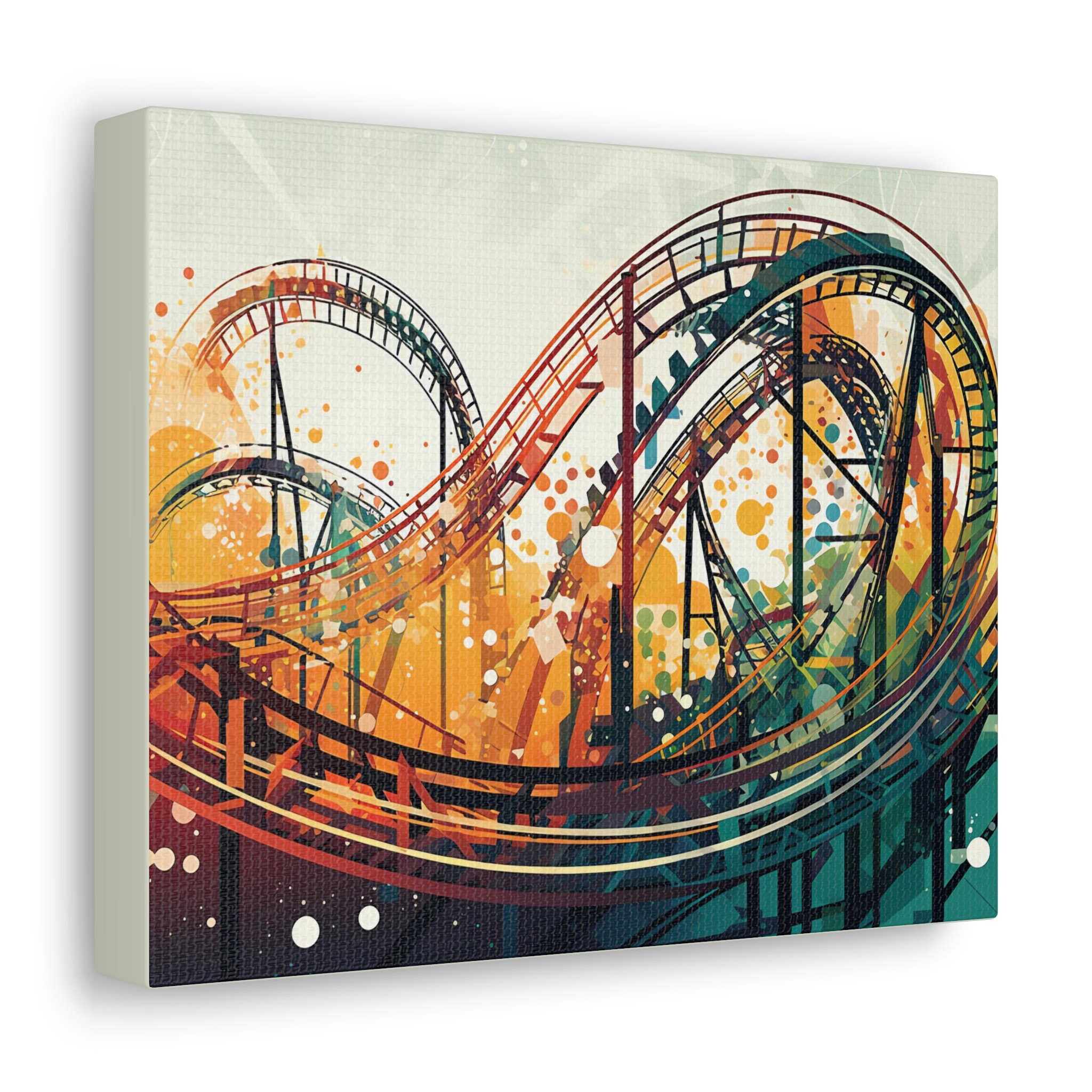 Art Theme Rides Thrilling Roller Coaster Ride Wall Art - Etsy