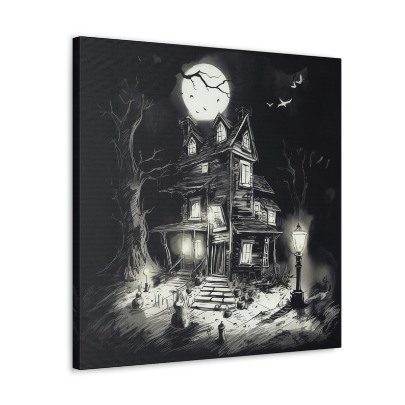Spooky & Beautiful Haunted House Wall Art Inspired by Etsy