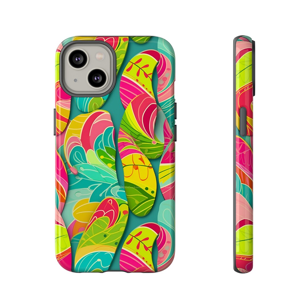 Flip Flops Phone Case Colorful Bright Design in Pink Etsy UK