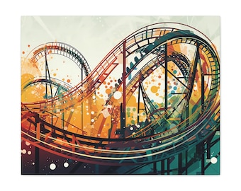 Thrilling Roller Coaster Ride Wall Art