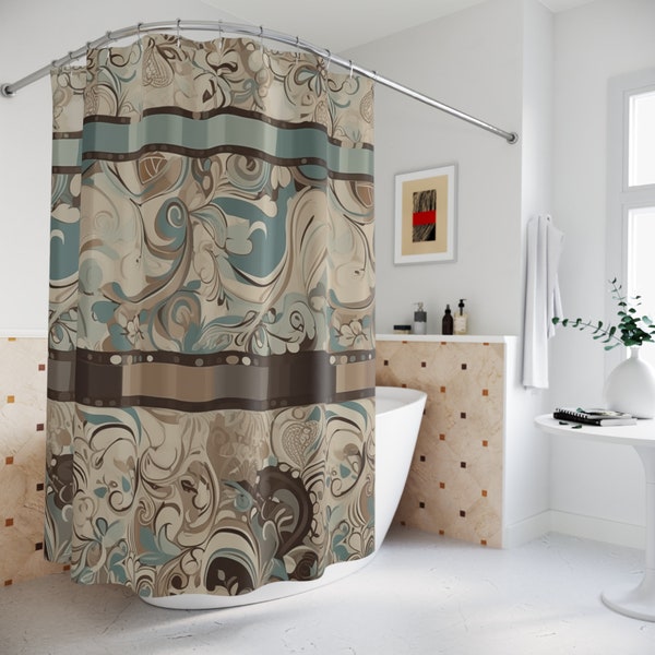 Brown Shower Curtain - Etsy