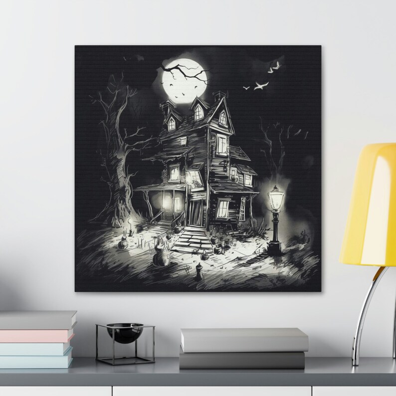 Spooky & Beautiful Haunted House Wall Art Inspired by Etsy