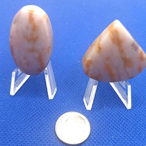 Pair of rare Oregon Sunset Jasper cabachons.