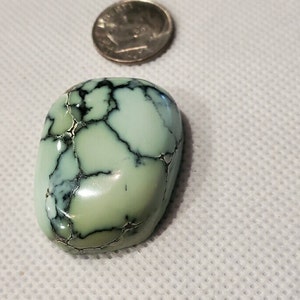 Chunky spiderweb Variscite cabochon