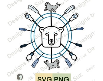 Arlunaq Yup&#39;ik Mask SVG, PNG, Digital File, Alaska Native Mask, Hand drawn Art  | Sublimation