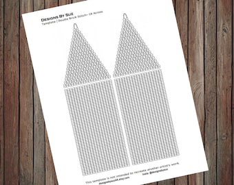 19 Across Double Brick Stitch, Beaded Earring Template, Bead Graph, PDF & PNG Downloadable