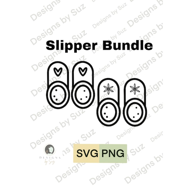 Slipper Bundle SVG, PNG, Digital File | Sublimation