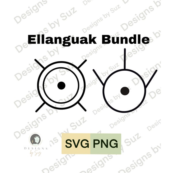Ellanguak, Yup'ik Circle and Dot SVG, PNG, Digital File,  Alaska Native Scrimshaw Art | Sublimation