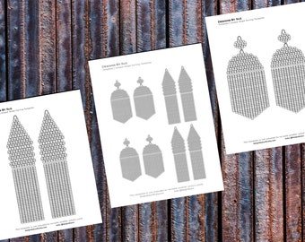 Unique Shape Template, Beaded Earring Template,  Bead Graph, PDF & PNG Downloadable