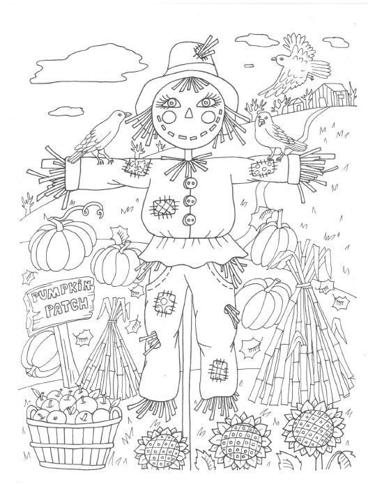 Children's Coloring Book Fall/Autumn Coloring Pages | Etsy