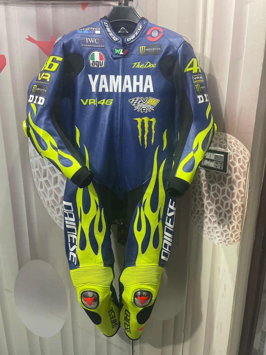 Yamaha VR46 Valentino Rossi Motorcycle Racing Leather Suit