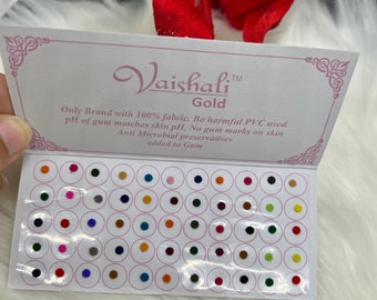 Small Multi Colored Bindi Booklet| Multi color bindi | total of 55 bindis| Small Multi color Bindi for babies, toddlers & Adults.