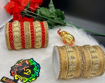 Beautiful,Traditional Fancy Bangles Golden Pearl Kada Design Bangles Indian|Pakistani Wedding Bangle 2.6 2.10