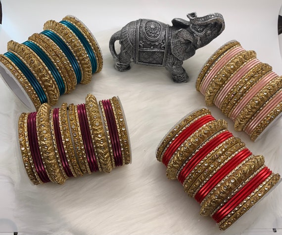 Beautiful Shiny Metallic Bangles Golden Kada Design Bangles