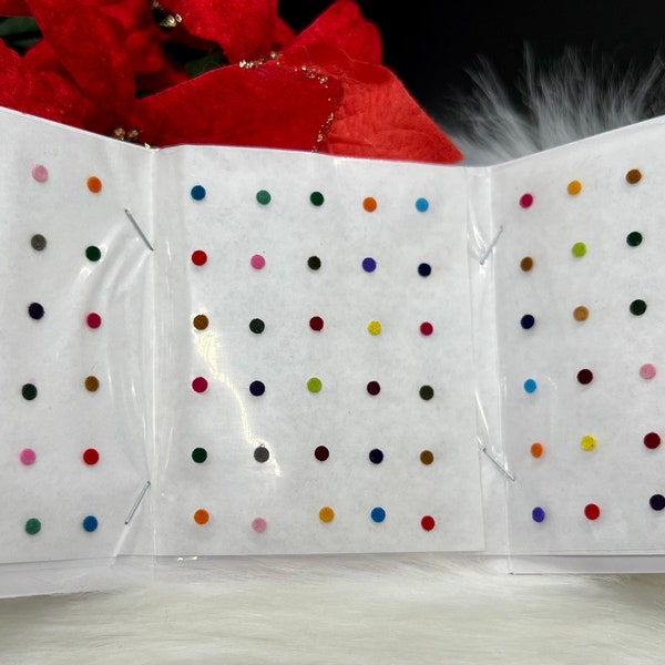 Beautiful High Quality Mini Multi Bindi Booklet| Multi color bindi | total of 120 bindis| Size 3 multi bindi| Bindi for babies & toddlers.