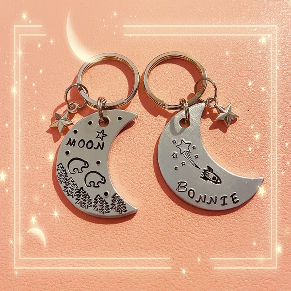 Hand Stamped “Moon” Shape Collections