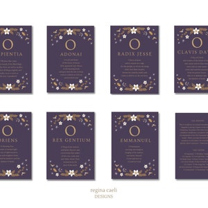 O Antiphons Printable, Advent Decoration, Catholic Printables, PDF