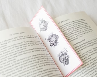 Catholic Valentine's Day Bookmark, Printable Valentines Bookmark, Hearts of the Holy Family Bookmark, Catholic Bookmark