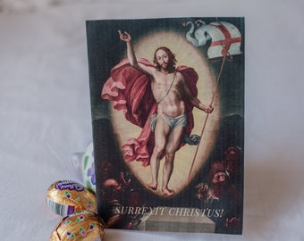 Printable Easter Greeting Card, Surrexit Christus Greeting Card, Printable Greeting Card, Easter Cards, PDF