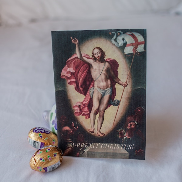 Printable Easter Greeting Card, Surrexit Christus Greeting Card, Printable Greeting Card, Easter Cards, PDF