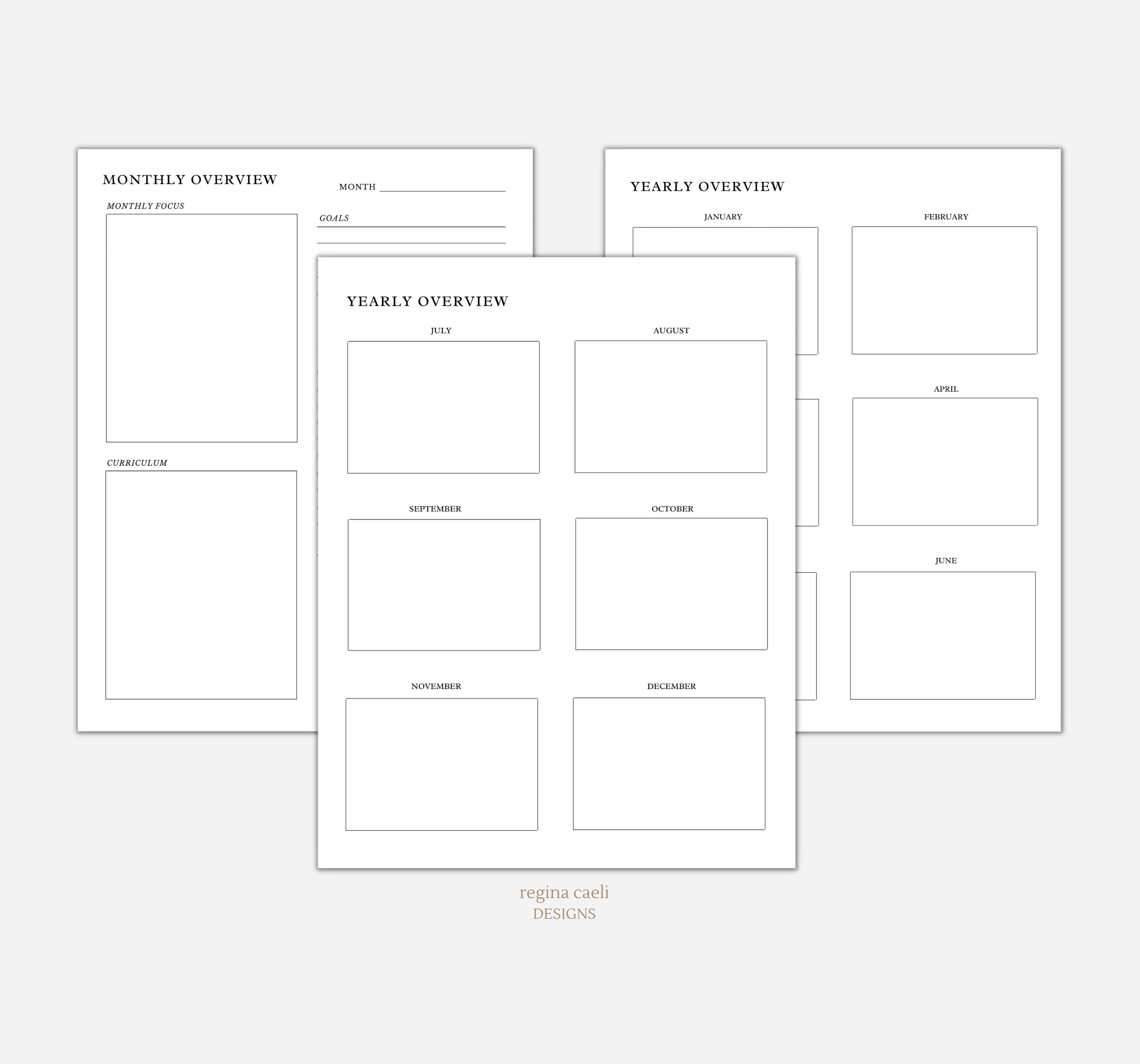 Simple Homeschool Planner Printable, Minimalist Homeschool Planner ...
