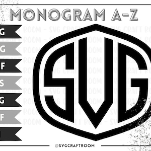 Monogram SVG, Monogram Letters, Wedding Monogram, Cricut cut files, school monogram, family monogram, bridal monogram, engraving svg